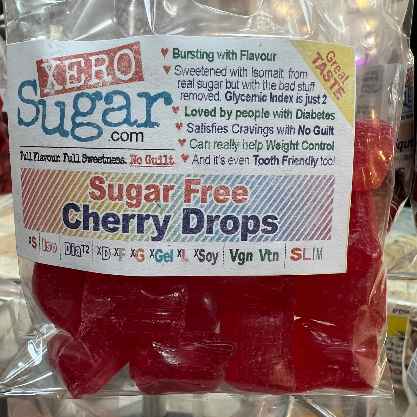 Cherry Drops  :::  Xero Sugar Sweets