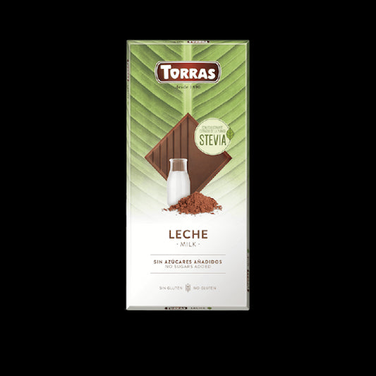 Torras Milk Chocolate With Stevia No Sugar 100g Torras